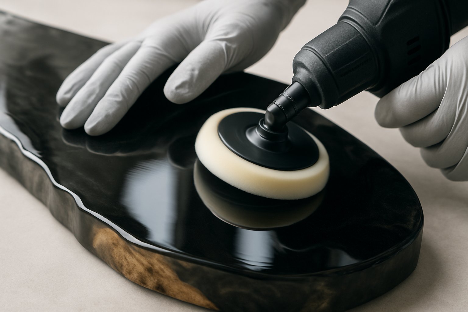 how to polish resin to high gloss