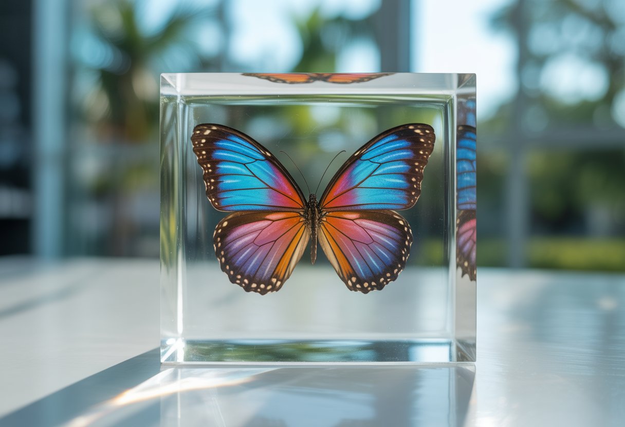 butterfly in resin
