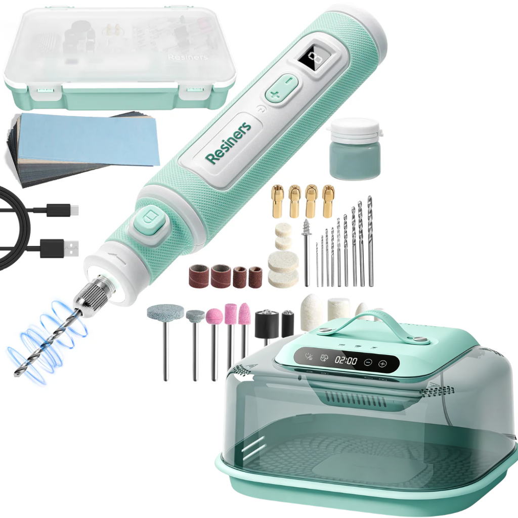 Resiners® Cordless Rotary Tool Kit for Resin Drilling and Polishing