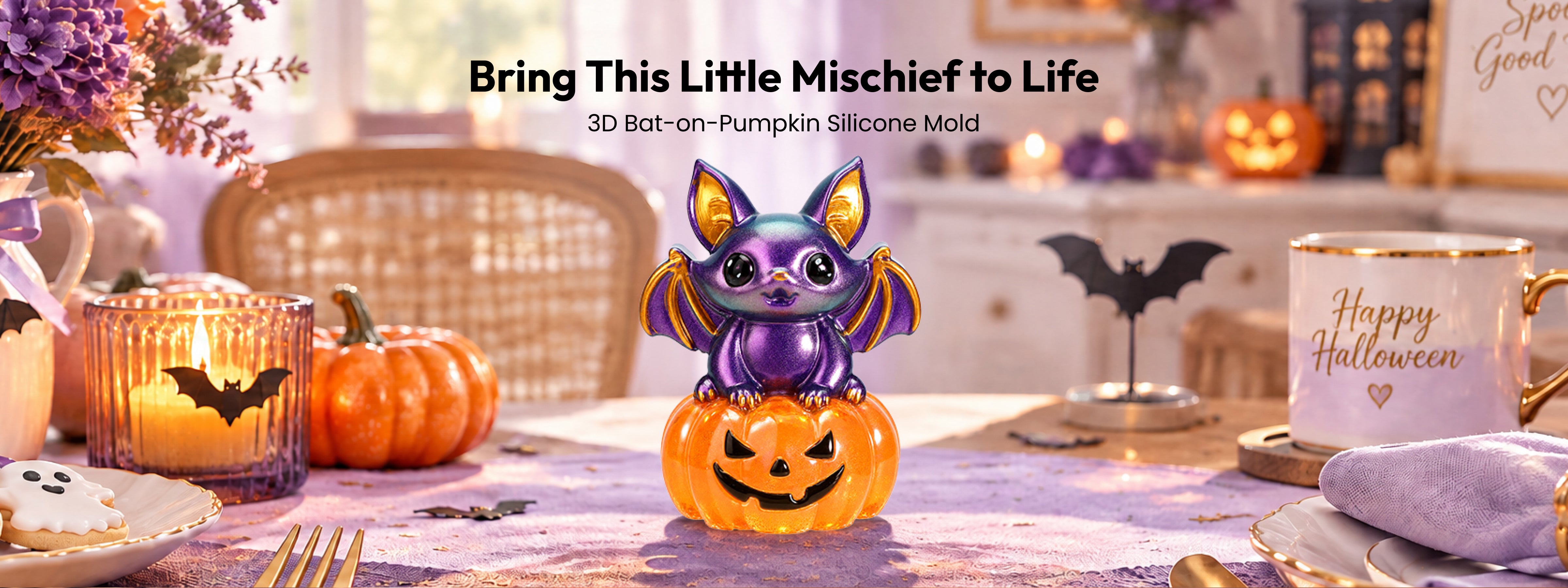 レジナーズ® ハロウィン バット パンプキン シリコンモールド
