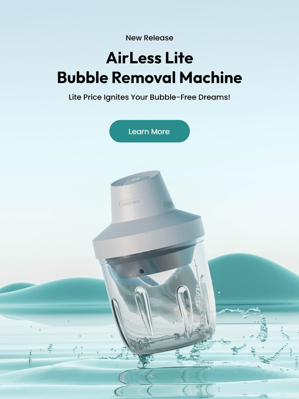 Resiners® AirLess Bubble Removal Machine