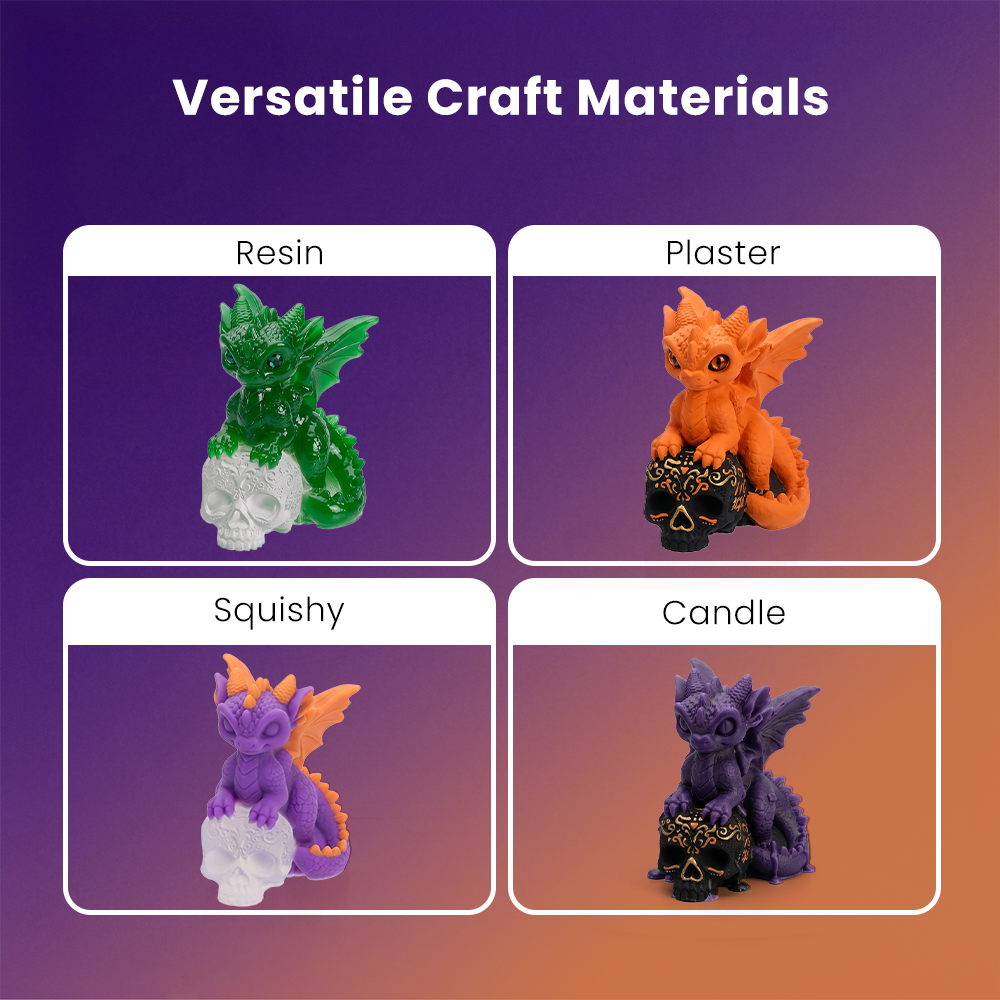 Resiners® 3D Baby Dragon on Skull Halloween Mold