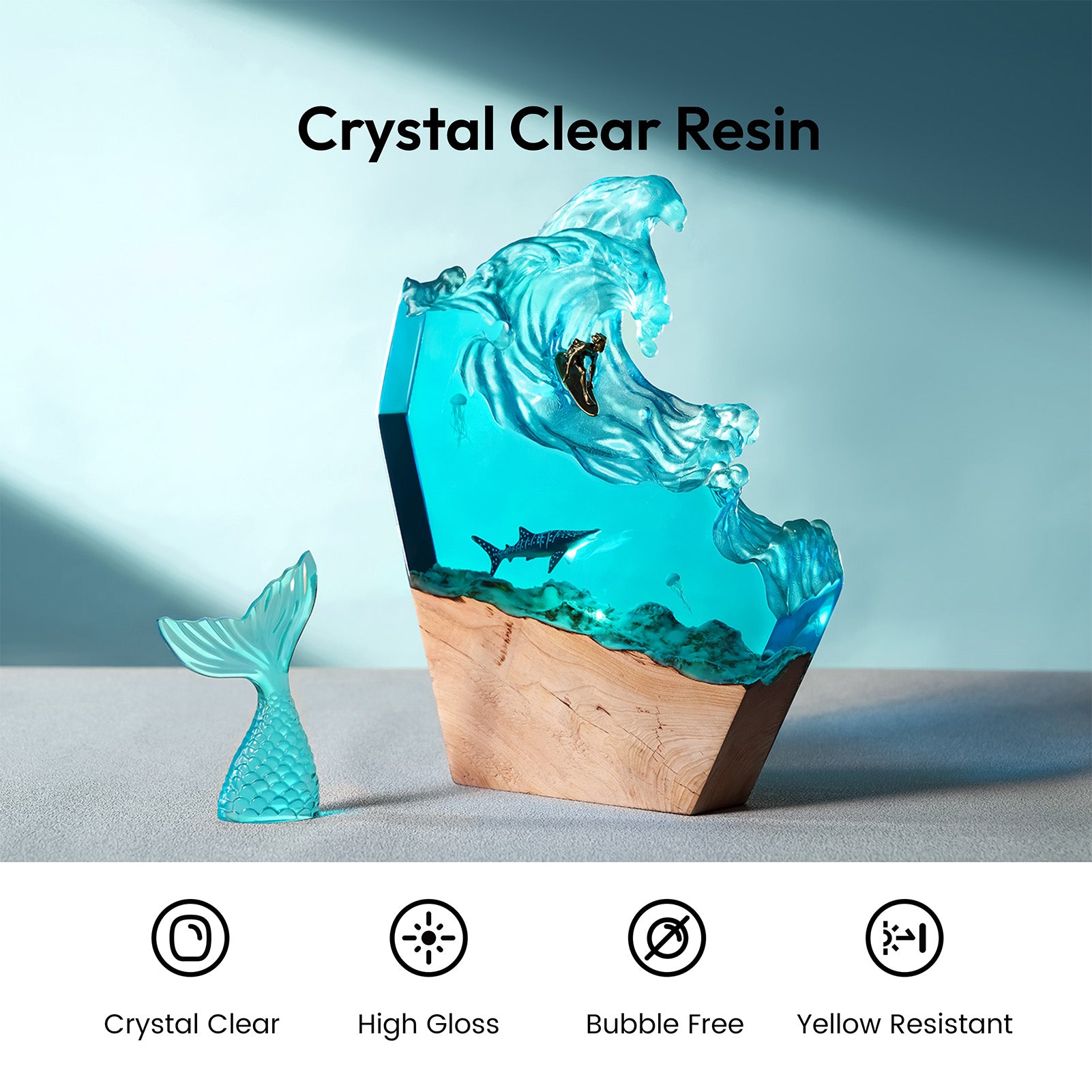 Resiners® Crystal Clear Epoxy Resin with Tailored Diversion Port