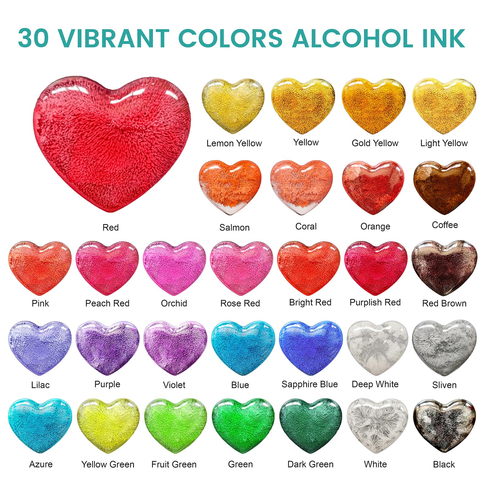 The full color chart  Color chart, Color, Alcohol ink