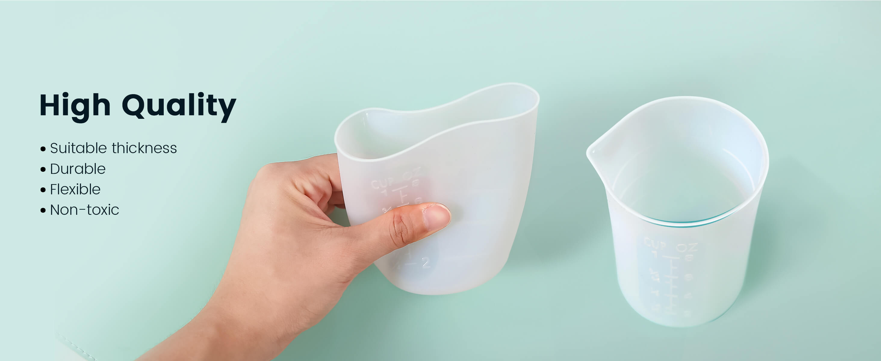 Clear Silicone Epoxy Resin Mixing Cups Distribution Measuring