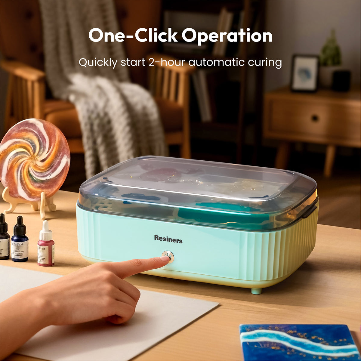 Resiners Resin Curing Machine: Auto-curing station with a large tray, 2 ...