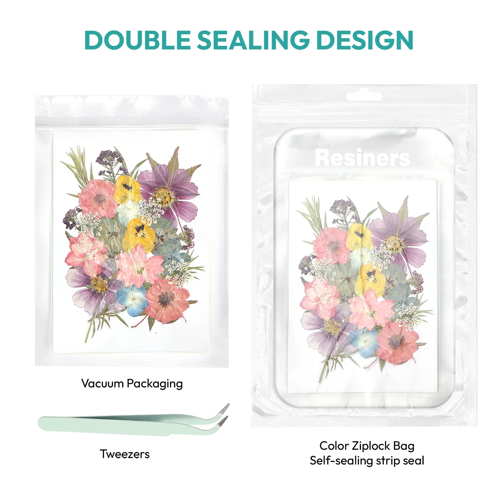 Resiners® 100Pcs Dried Pressed Flowers