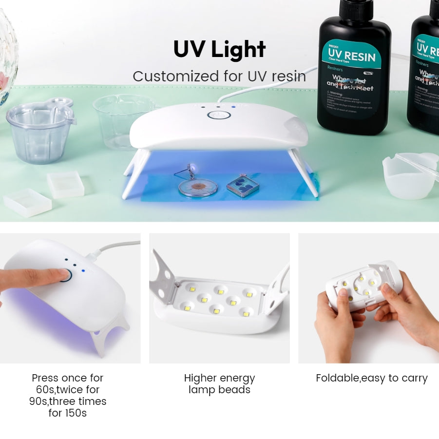 Resiners® 32PCS UV Resin Kit with Light