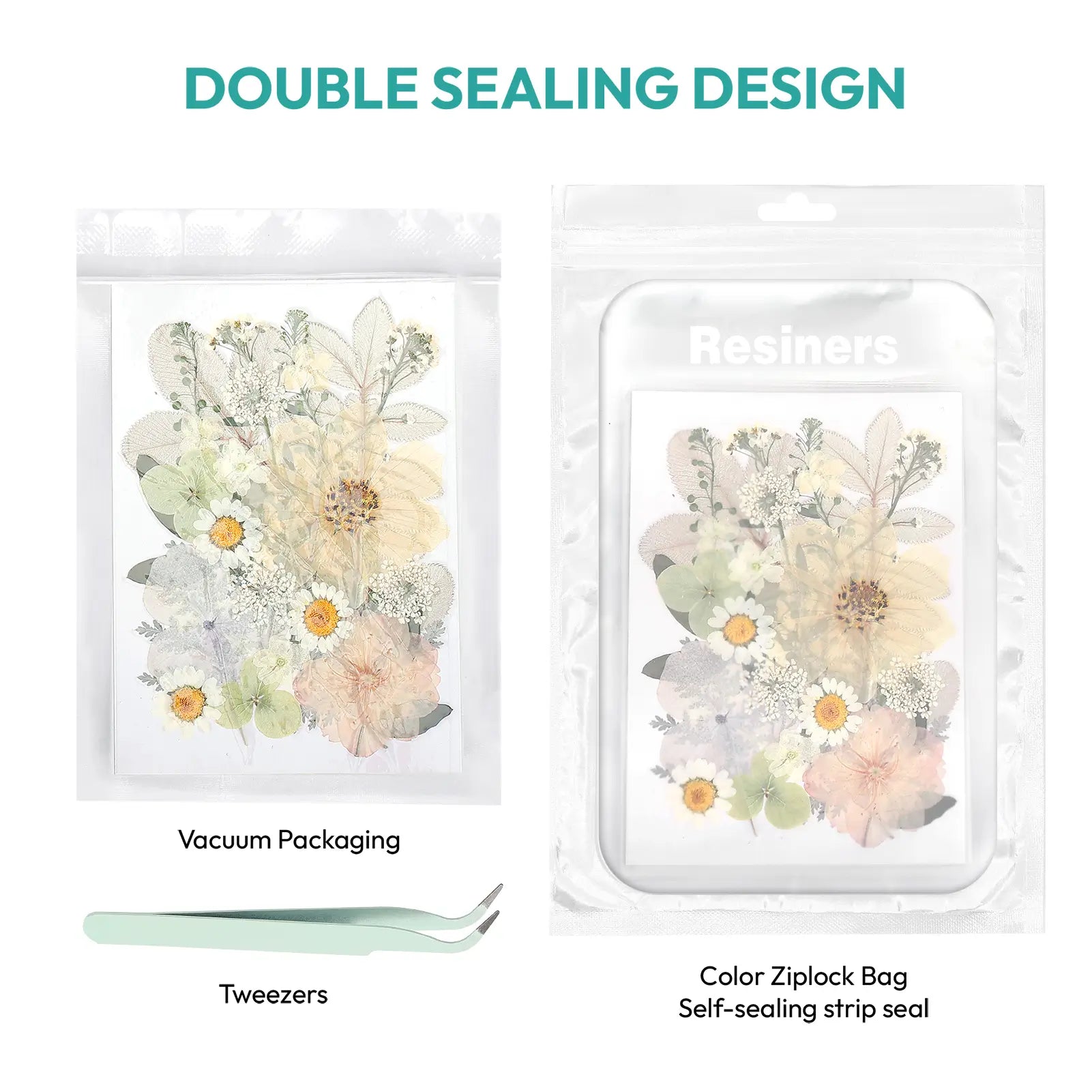 Resiners® 100Pcs Dried Pressed Flowers