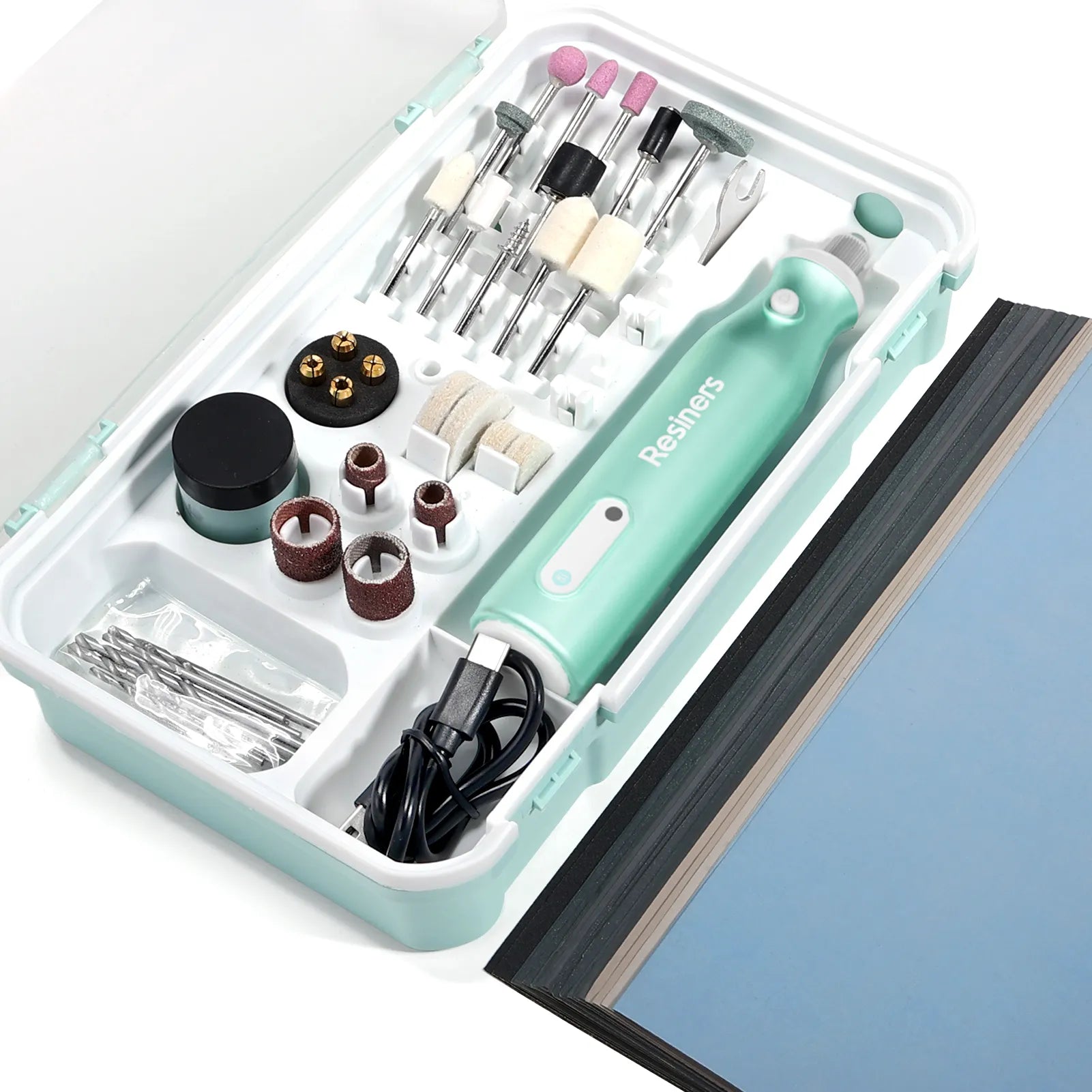 Resiners® Cordless Rotary Tool Kit for Resin Drilling and Polishing