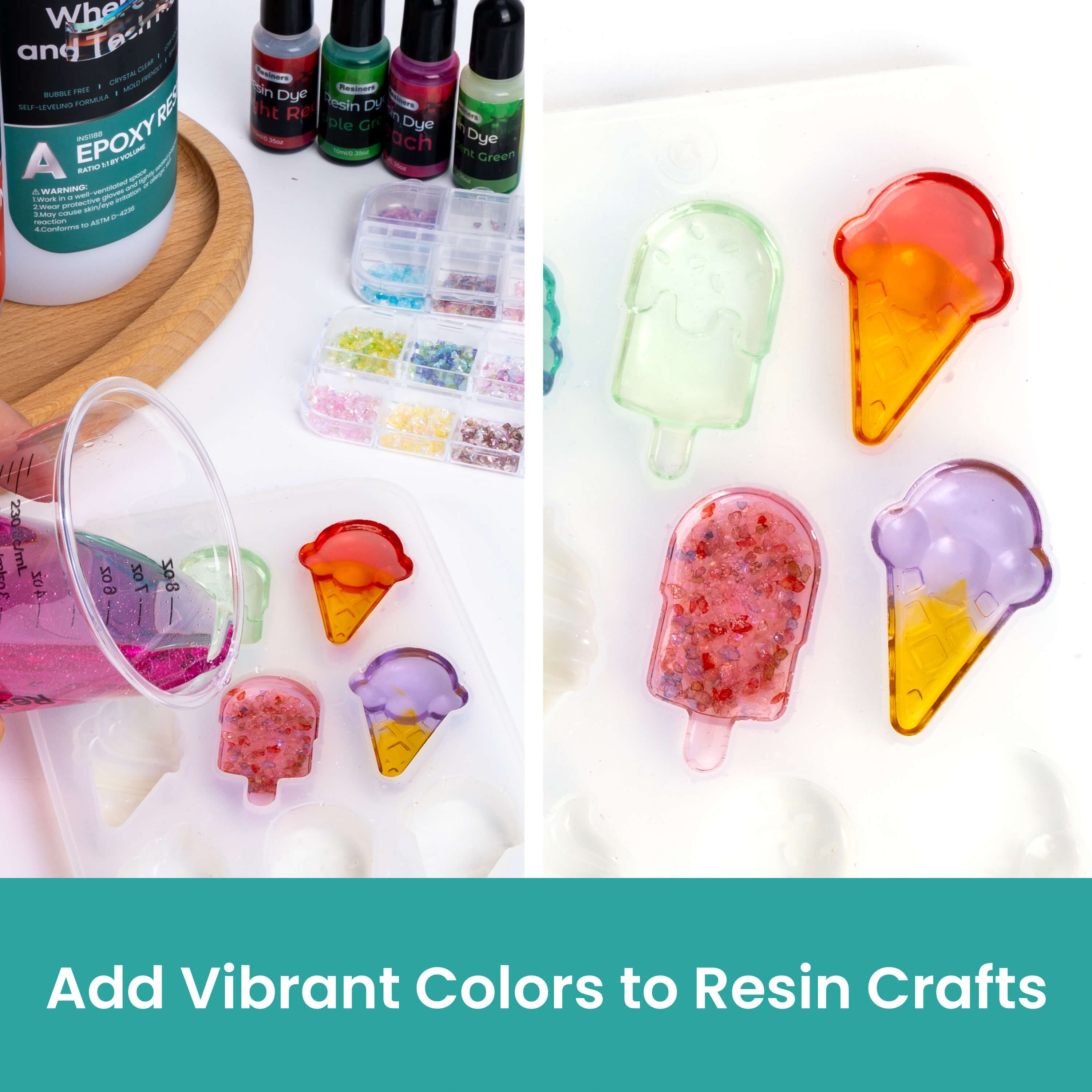 Resiners® 24 Colors Glass Shard Fillers