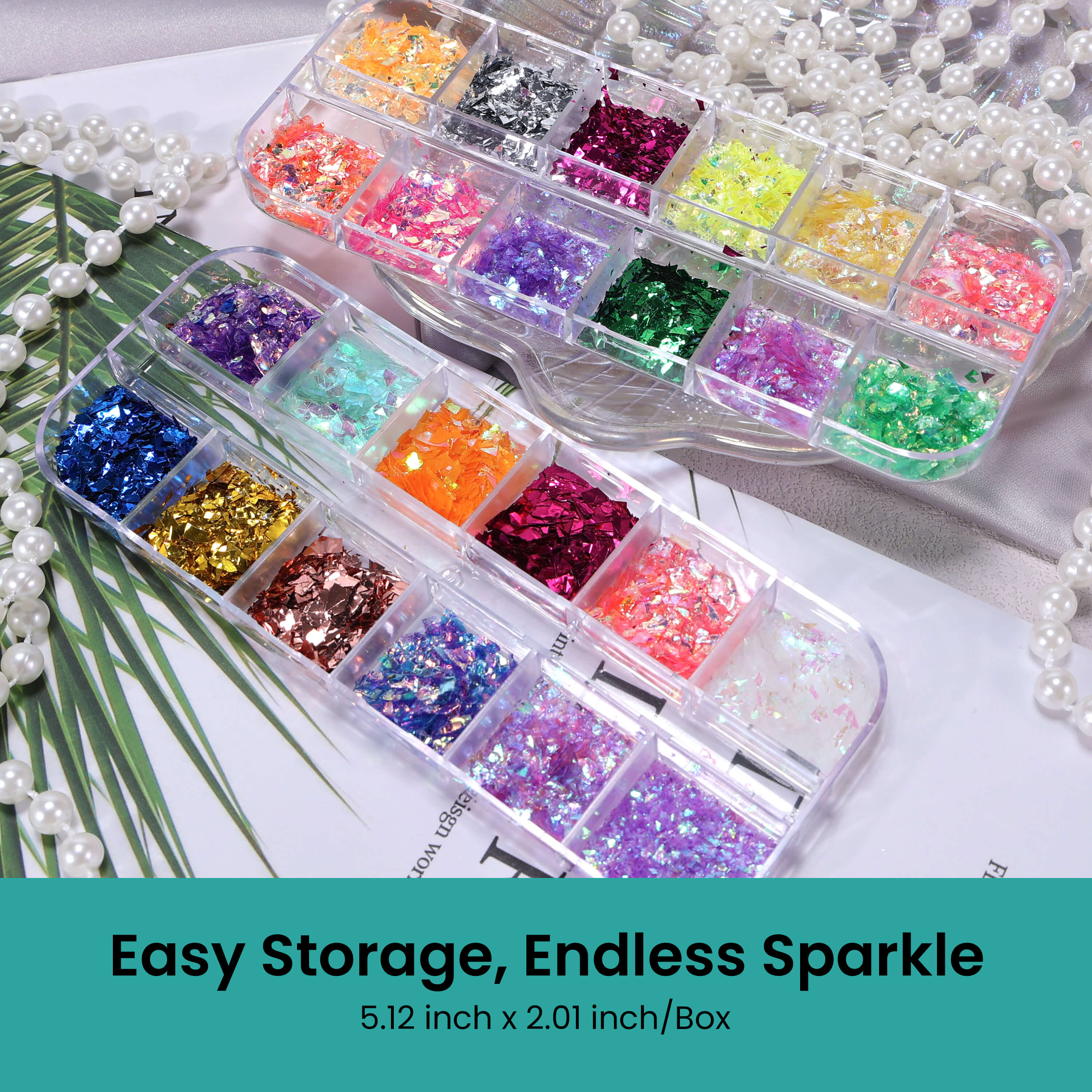 Resiners® 24 Colors Holographic Iridescent Loose Glitter