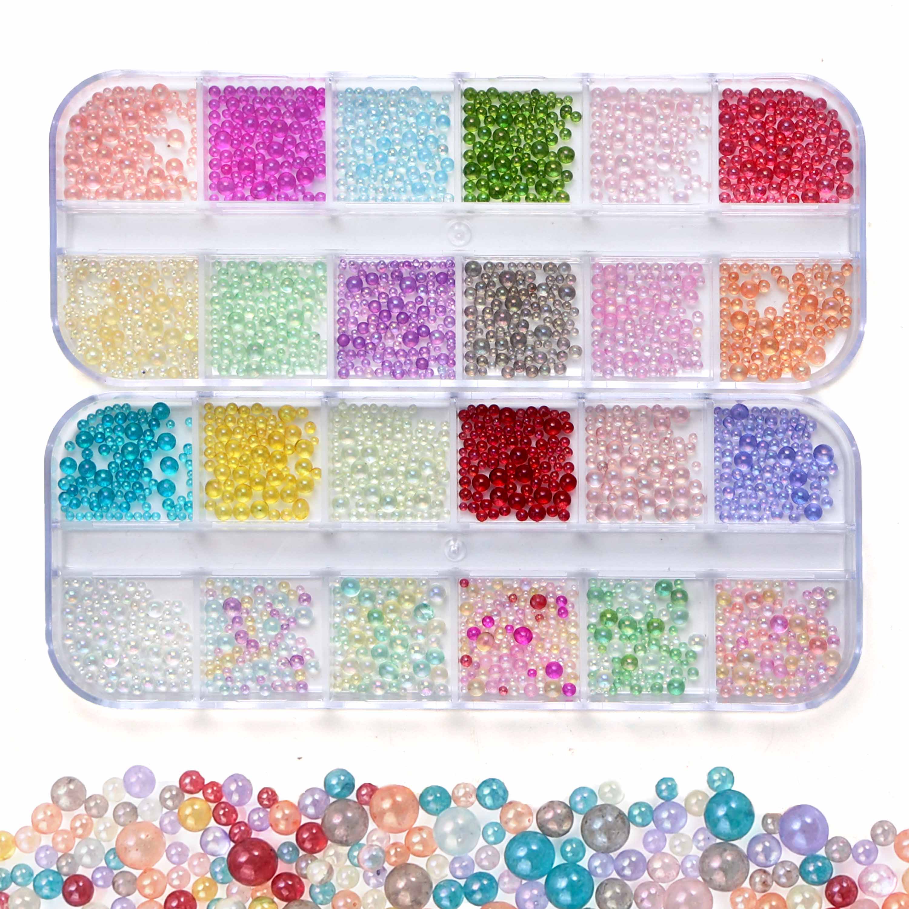 Resiners® 24 Colors Resin No-Hole Bubble Beads