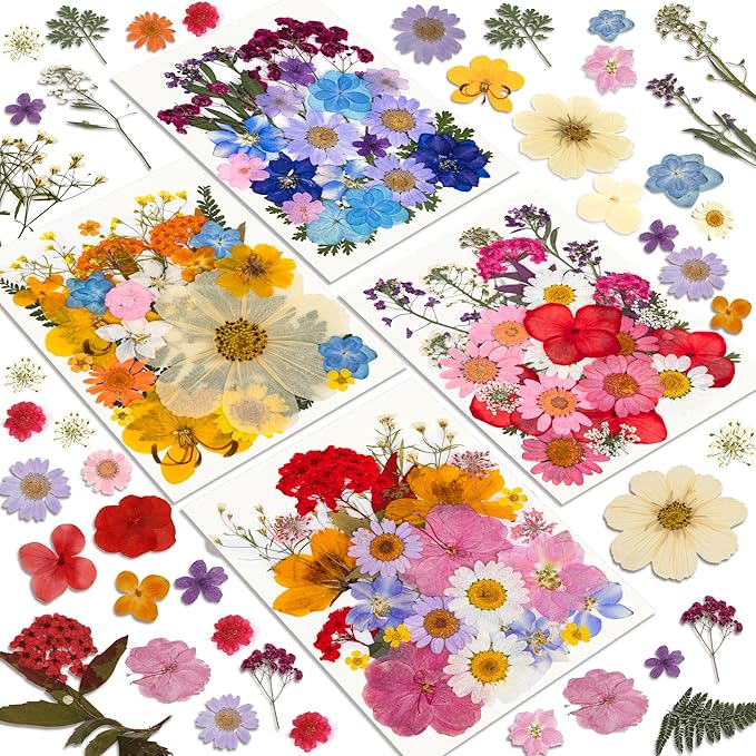 Resiners® 100Pcs Dried Pressed Flowers