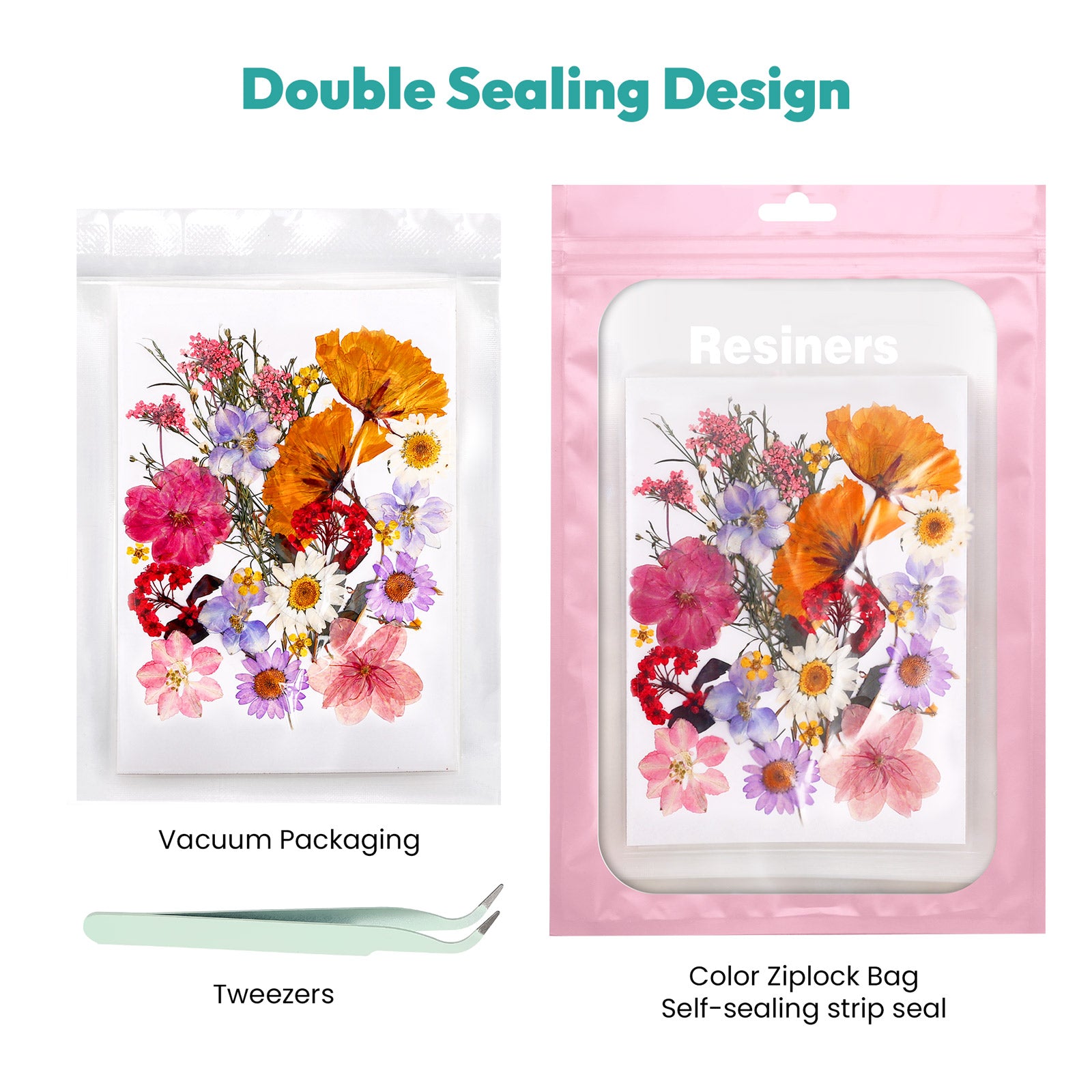Resiners® 100Pcs Dried Pressed Flowers
