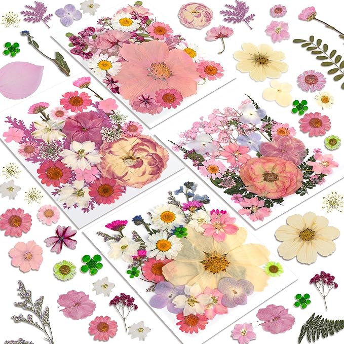Resiners® 100Pcs Dried Pressed Flowers