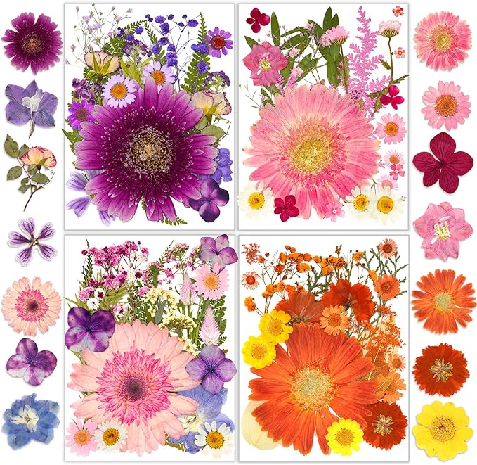 Resiners® 100Pcs Dried Pressed Flowers