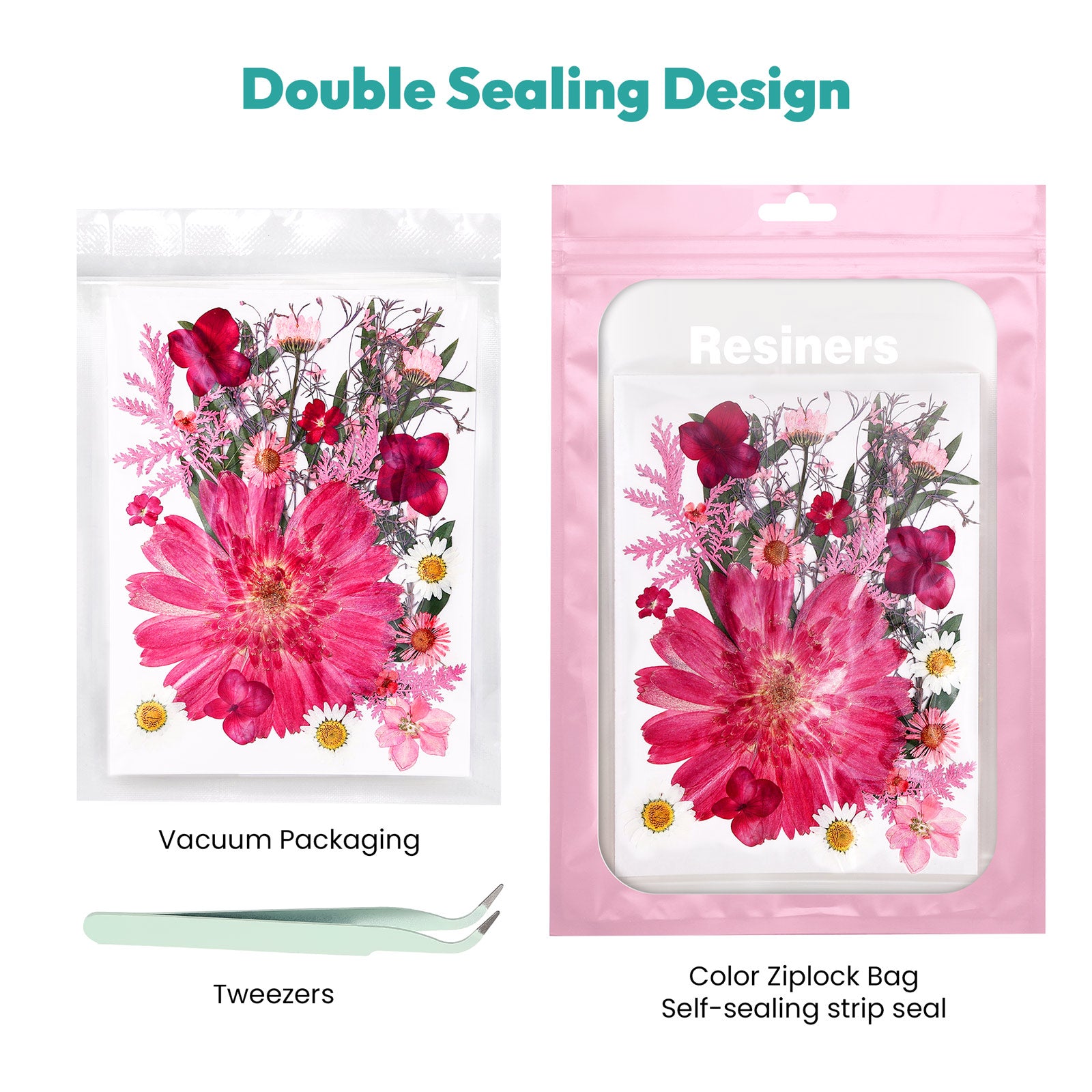Resiners® 100Pcs Dried Pressed Flowers