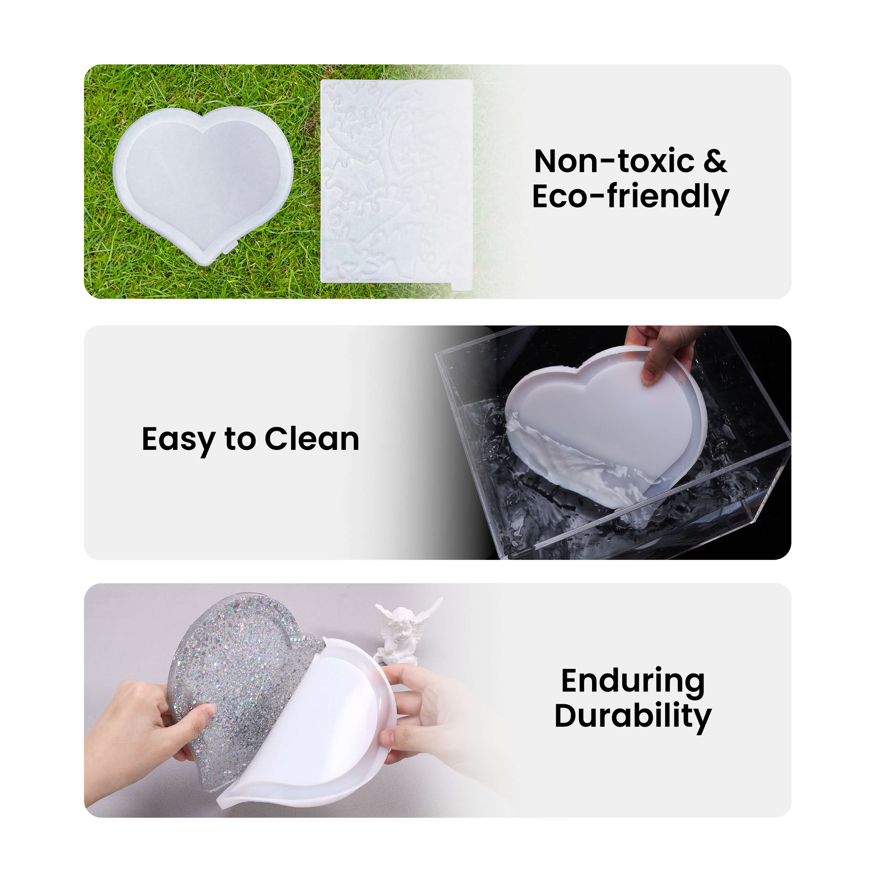 Resiners® Jigsaw Heart Silicone Mold DIY Craft Kit