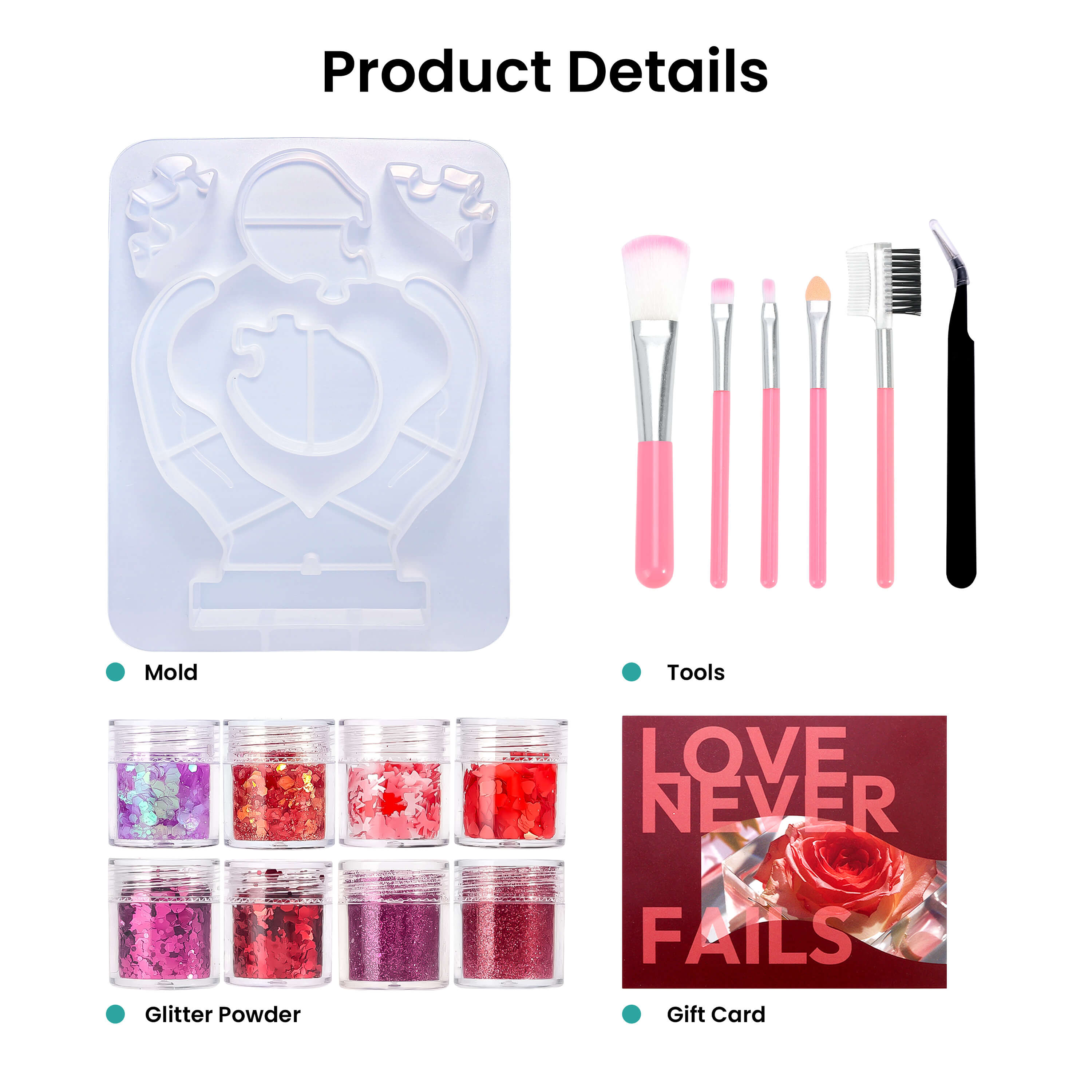 Resiners® Touch of Love Handheld Silicone Mold DIY Kit