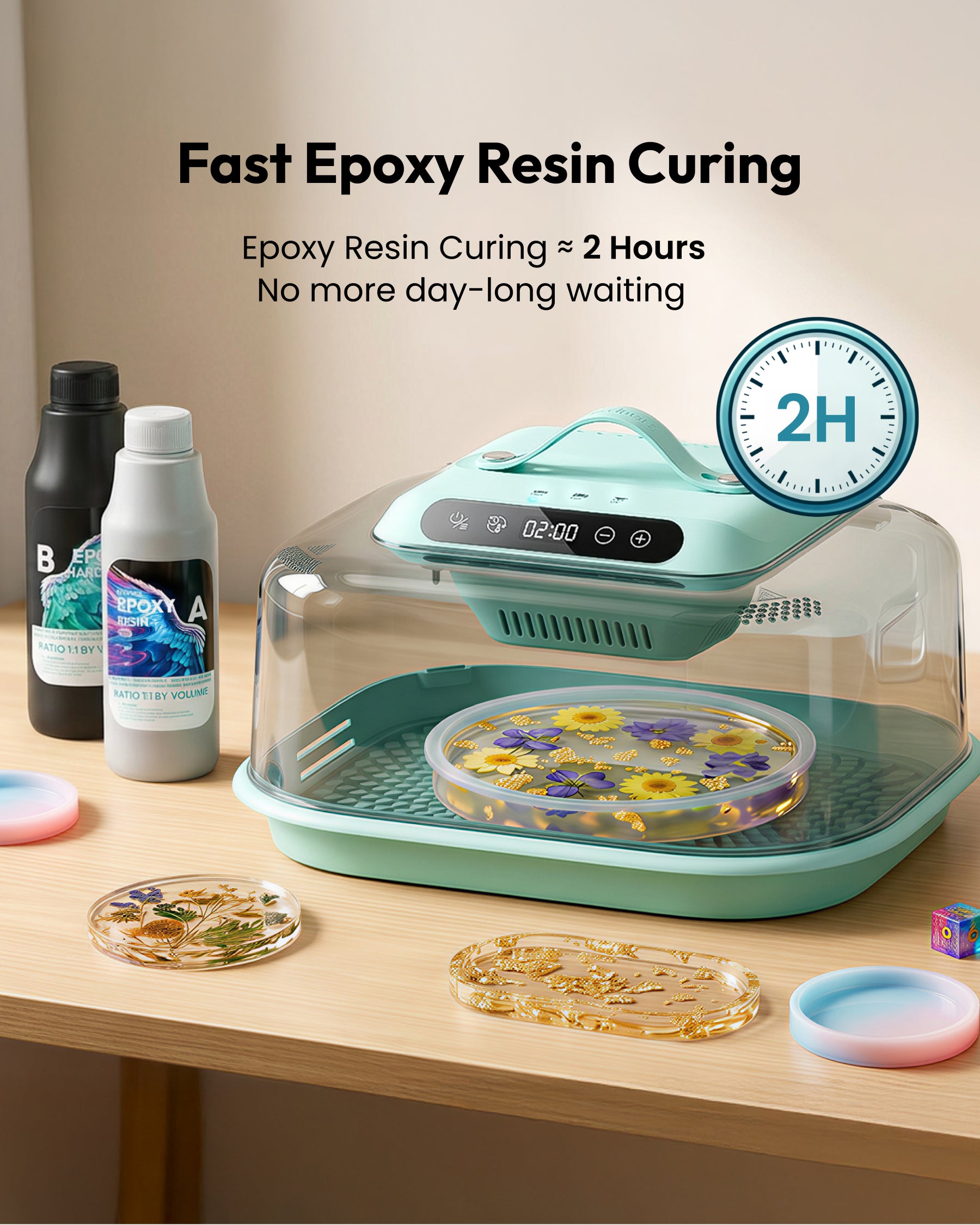 Resiners G3 2-in-1 Resin Curing Machine for UV and Epoxy Projects