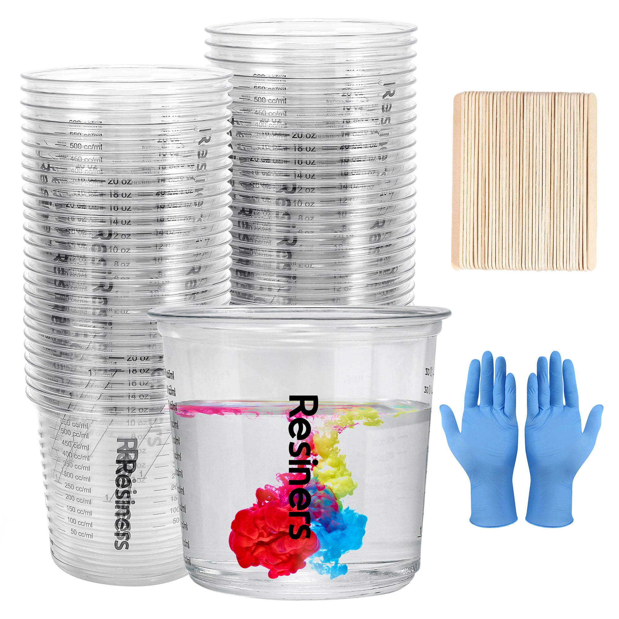 Resiners 50PCS Reusable Measuring Mixing Cups Tool Kit