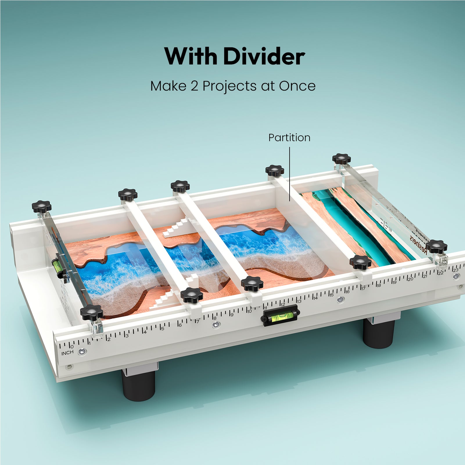 Resiners River Table Epoxy Resin Mold with Adjustable Divider