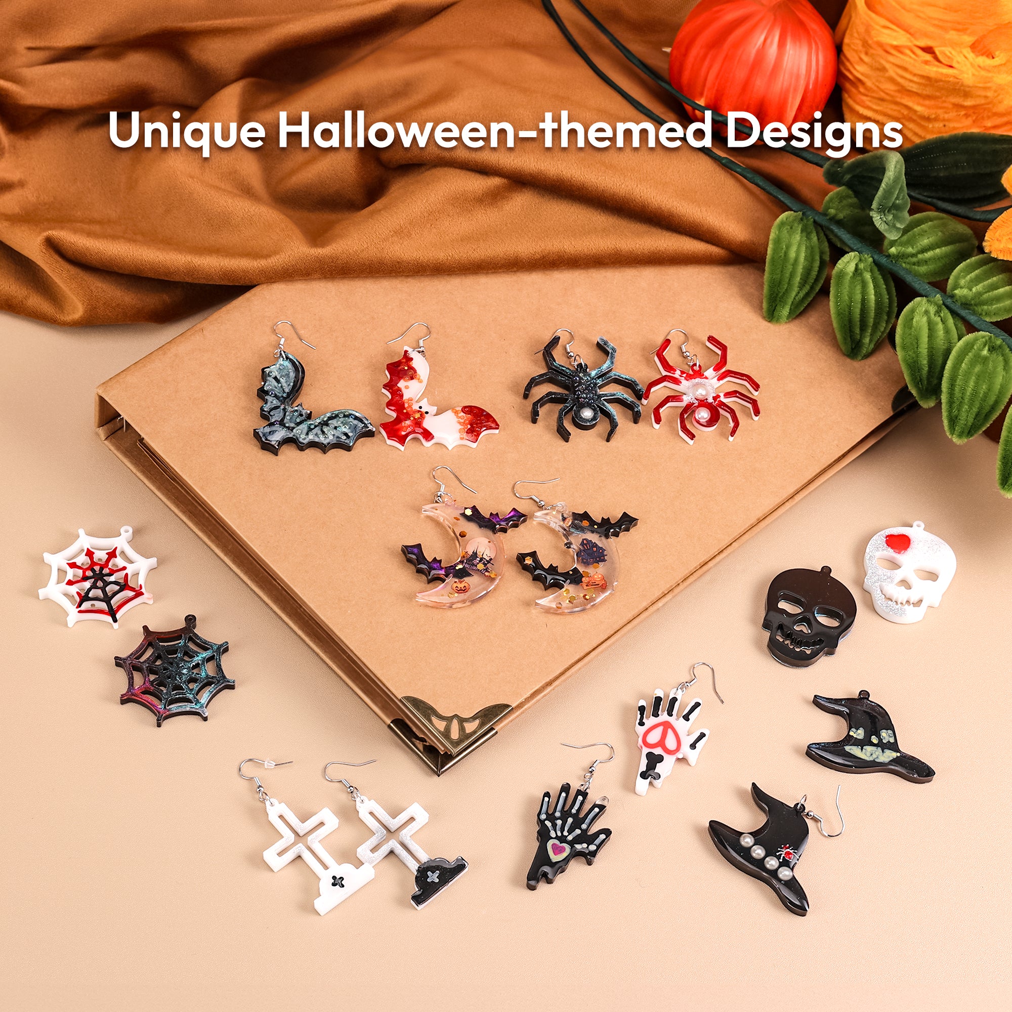 Resiners Halloween Resin Earring Molds with Holes