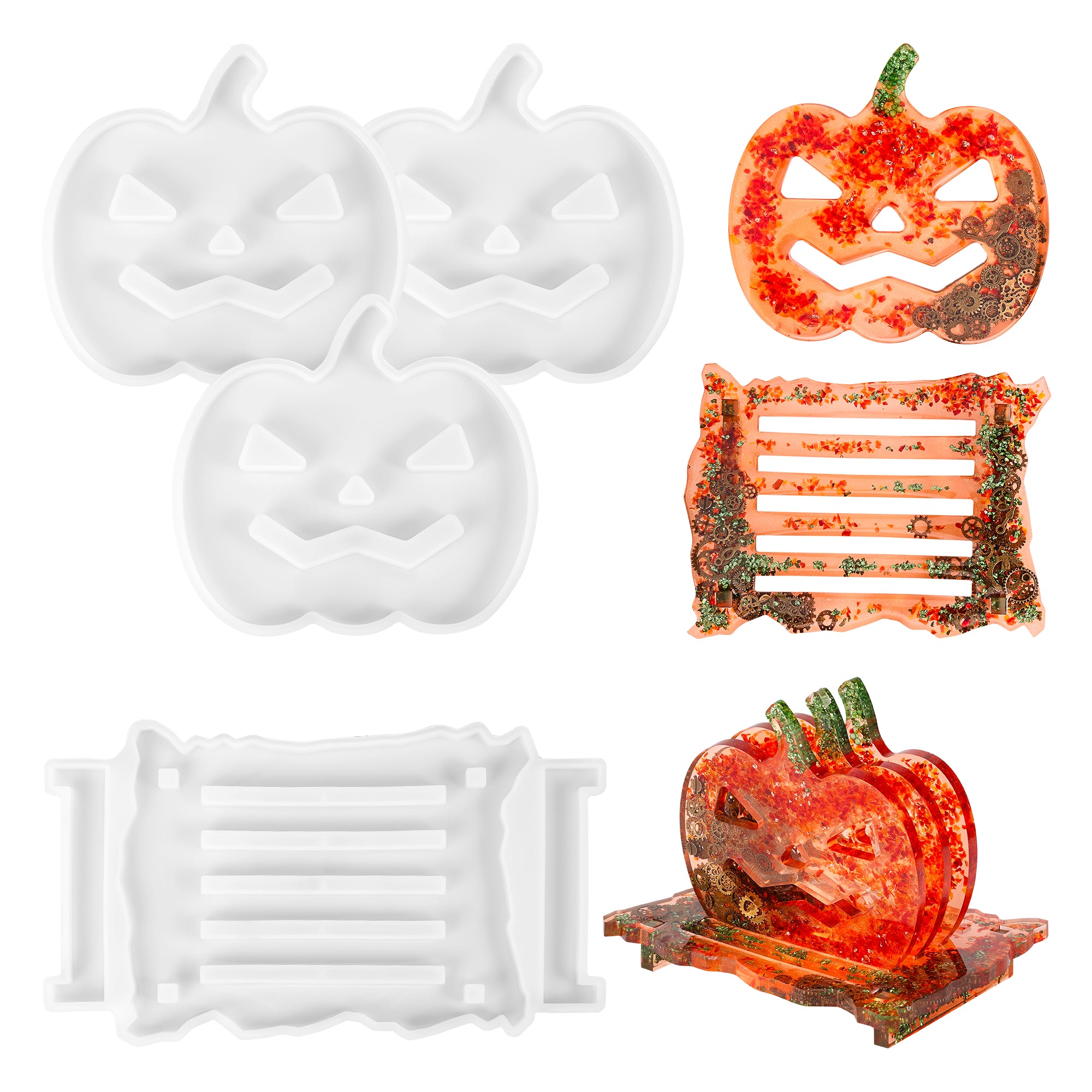 Resiners Pumpkin Coaster Resin Molds