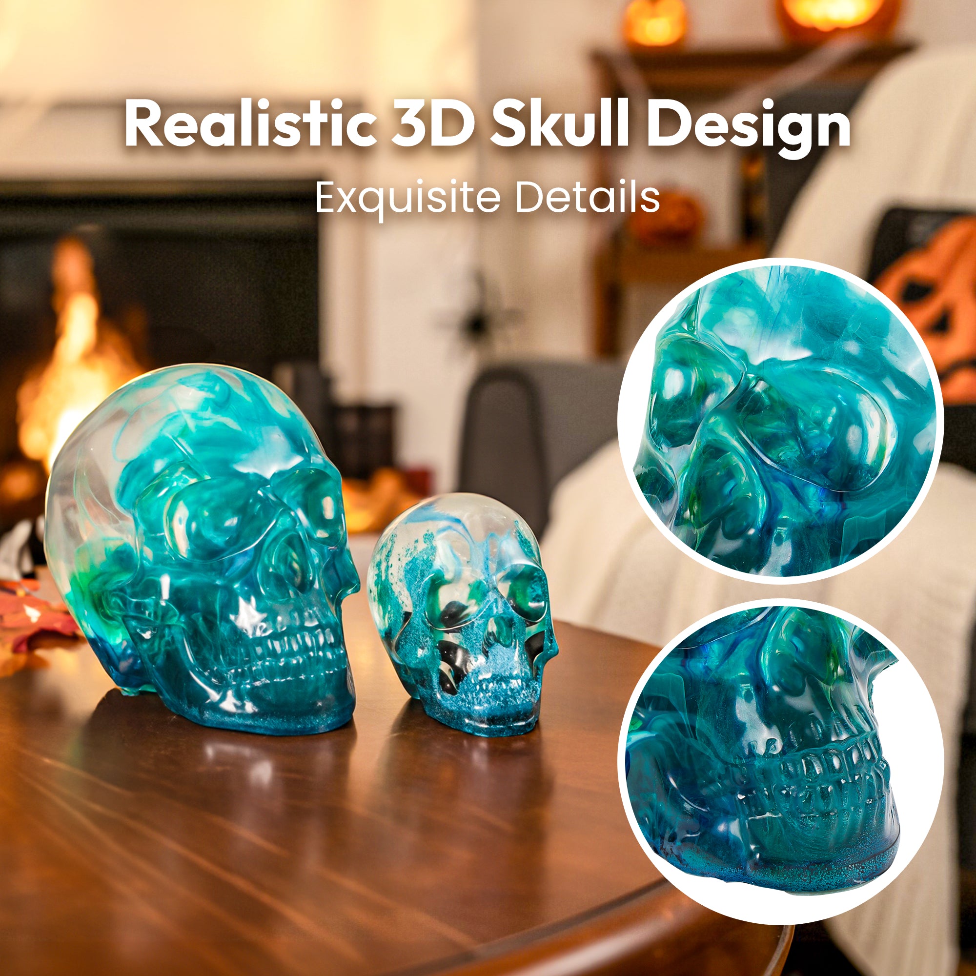 Resiners 3D Skull Molds for Resin