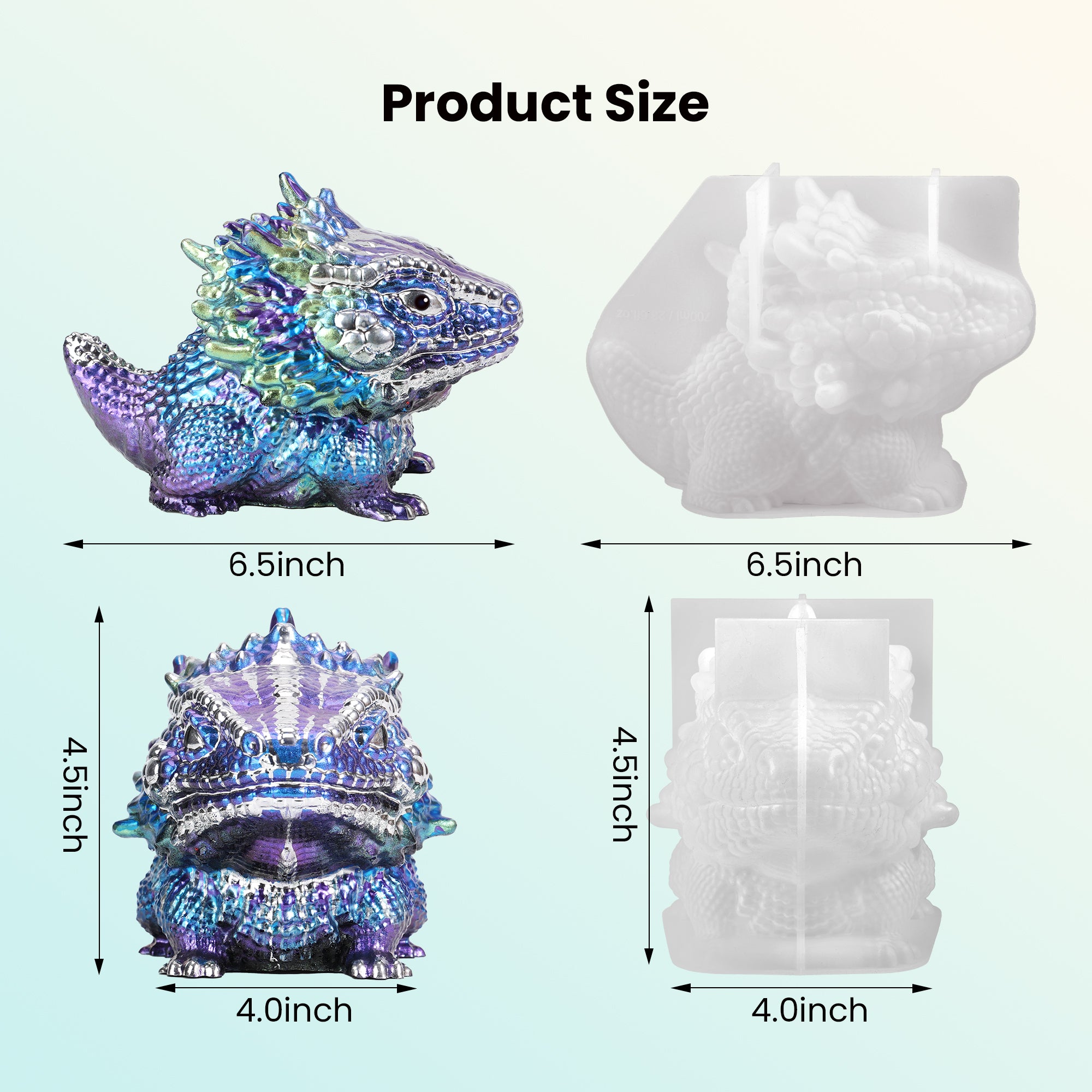 Resiners® 1 Pcs Dinosaur Silicone Mold