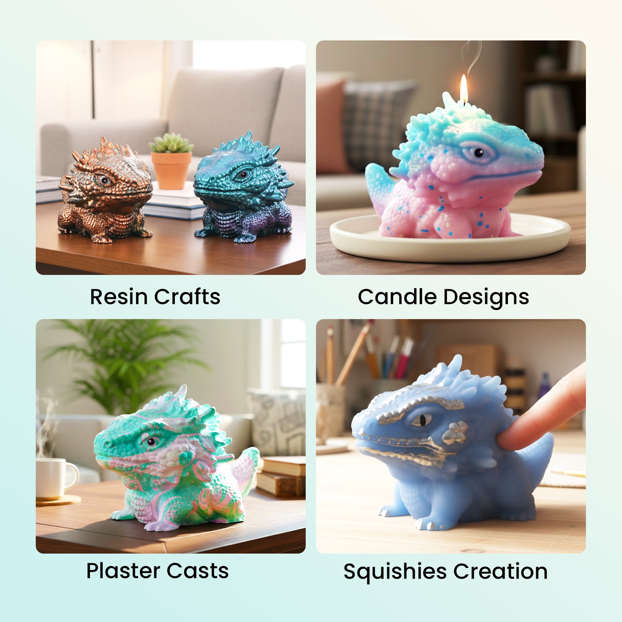 Resiners® 1 Pcs Dinosaur Silicone Mold