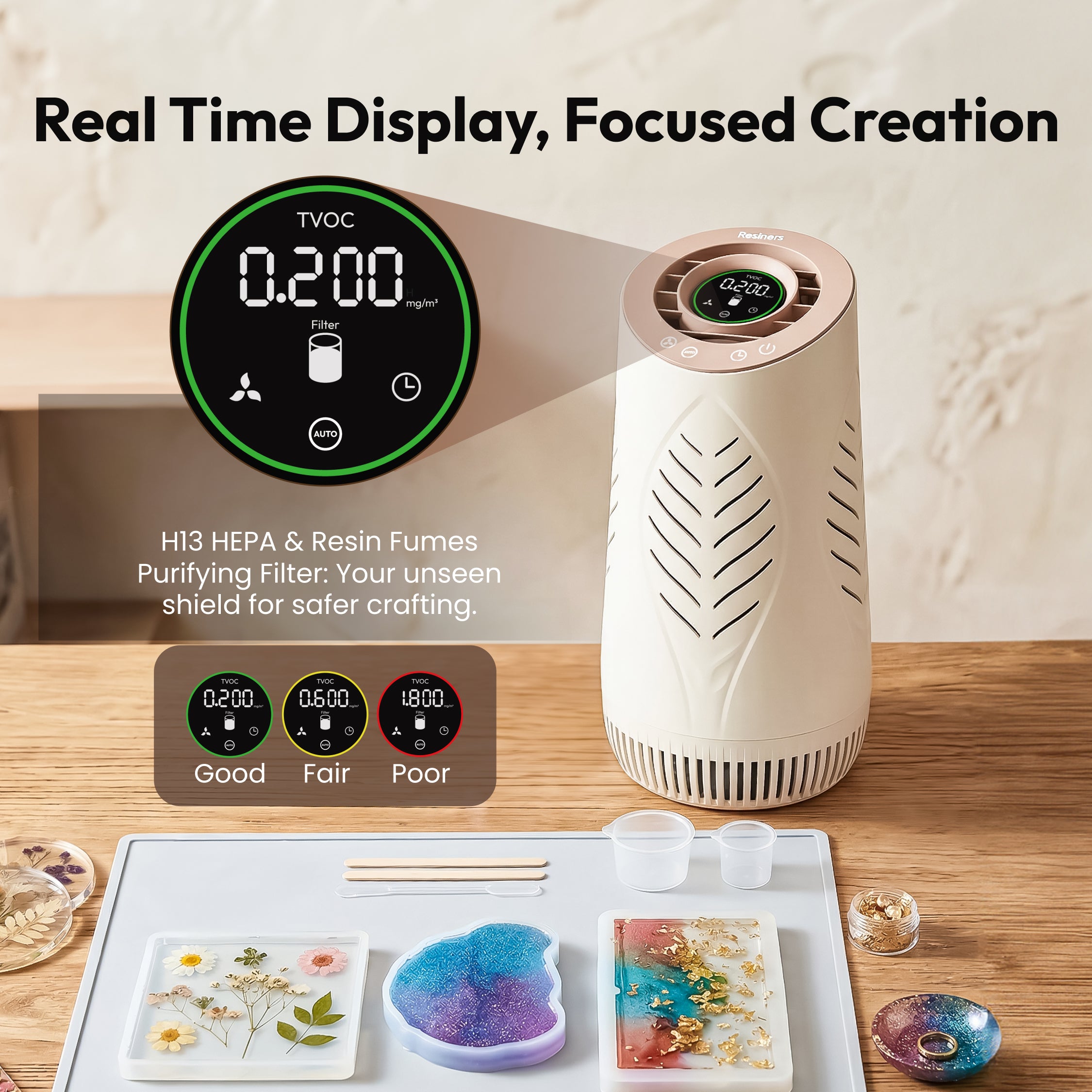 ブースター＆イコライザーAES101A Pure Breeze Resiners® Purair Lite Resin Air Purifier