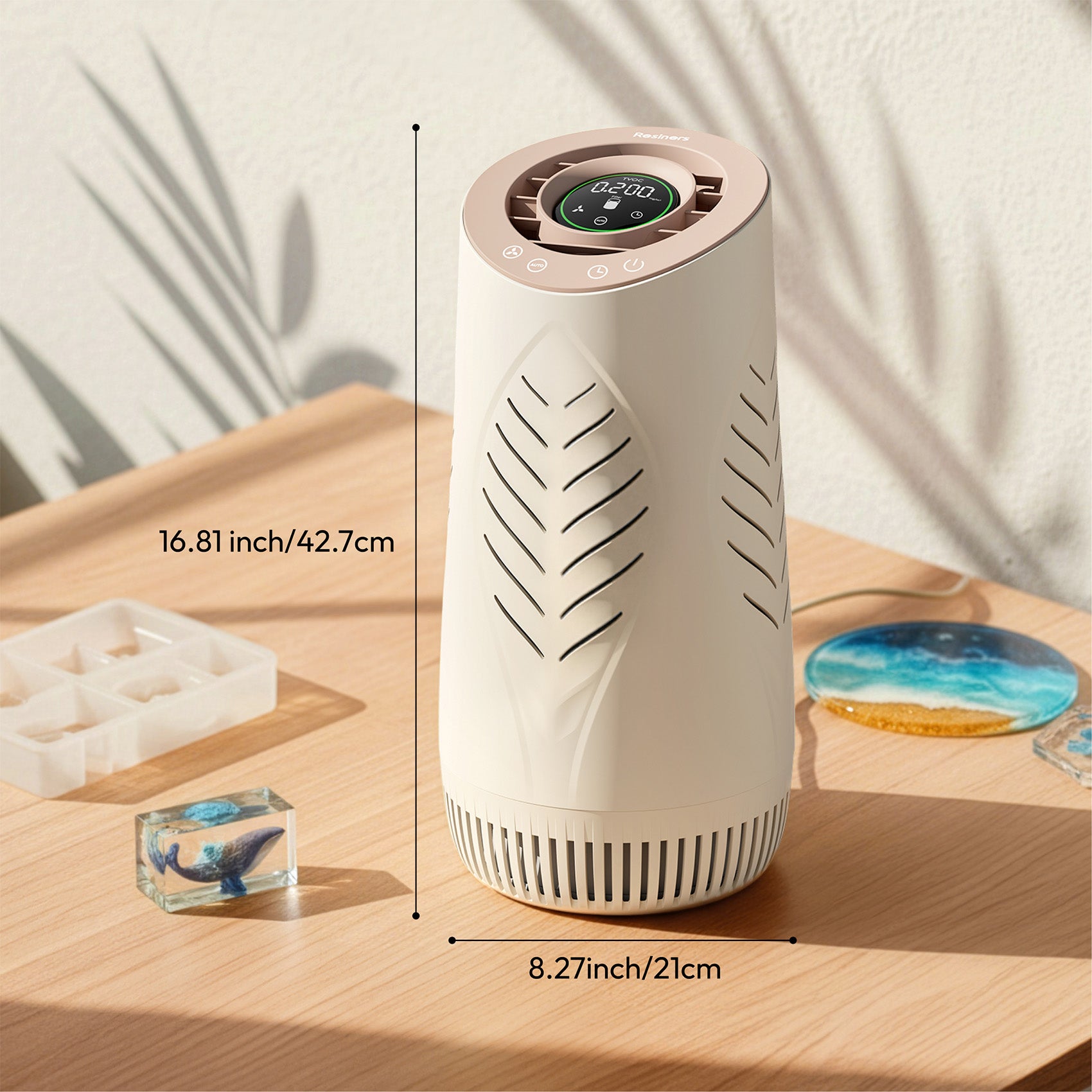 Resiners Warm Sand White Resin Air Purifier Lite
