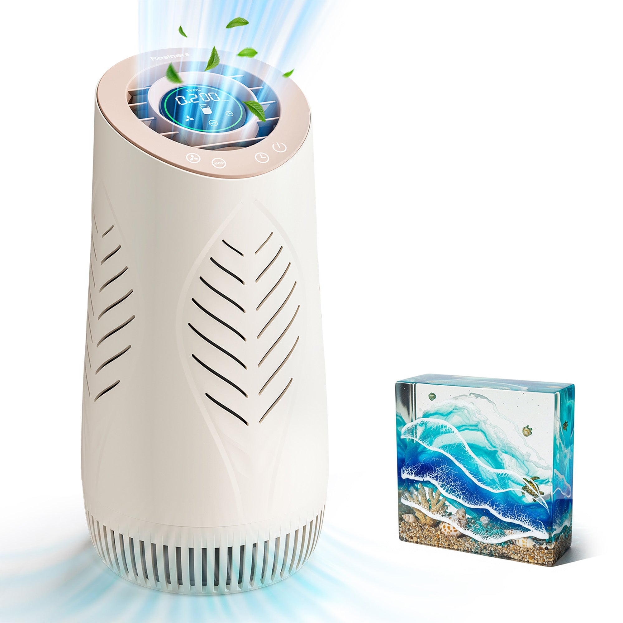 Resiners Warm Sand White Resin Air Purifier Lite