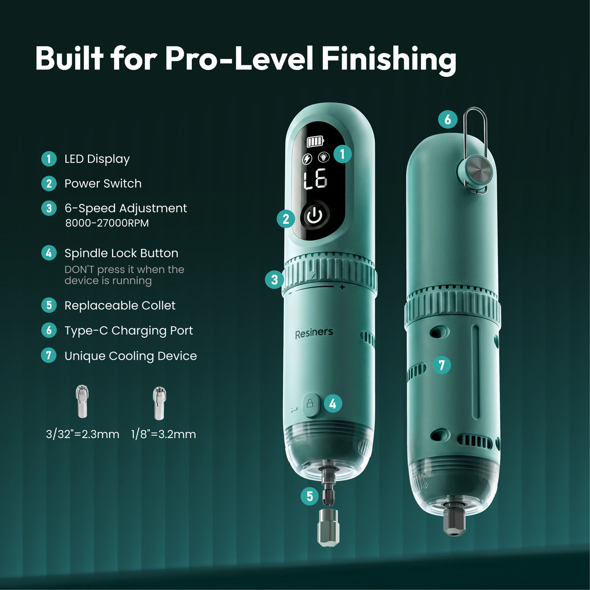 Resiners® AirFine Cordless Sander & Polisher