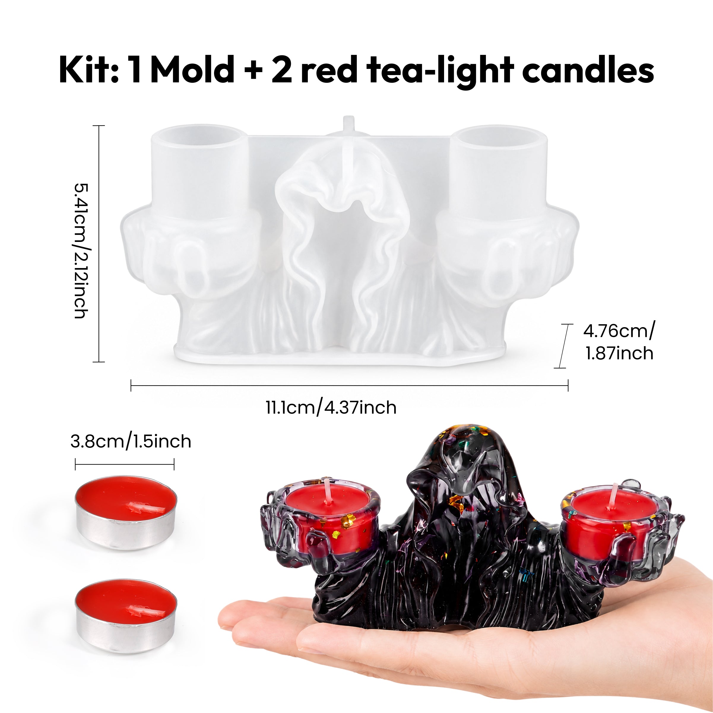 Resiners® Halloween Wizard Candle Holder Silicone Mold