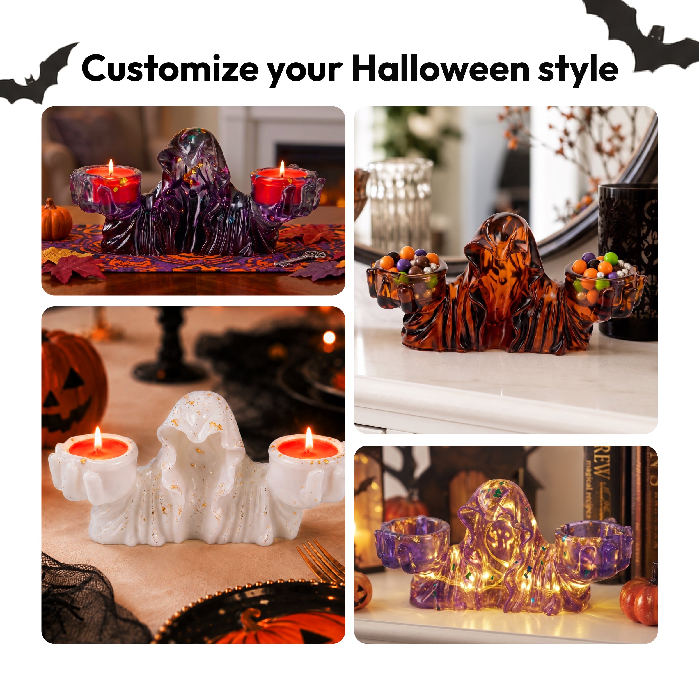 Resiners® Halloween Wizard Candle Holder Silicone Mold