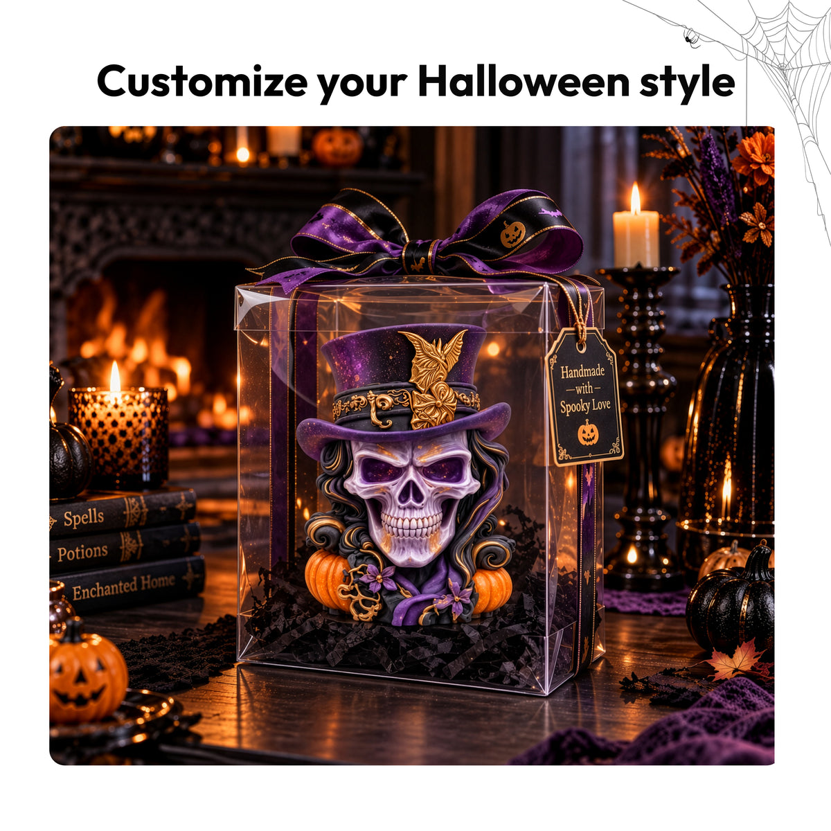 Resiners® 3D Top Hat Skull Halloween Mold
