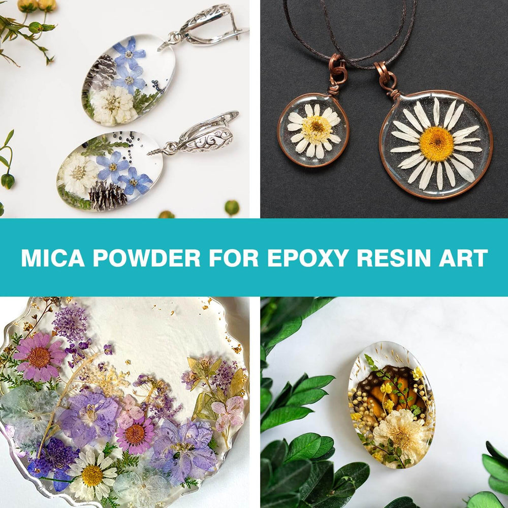 Resiners® 100Pcs Dried Flowers for Resin Molds, Natural Flowers, Real ...