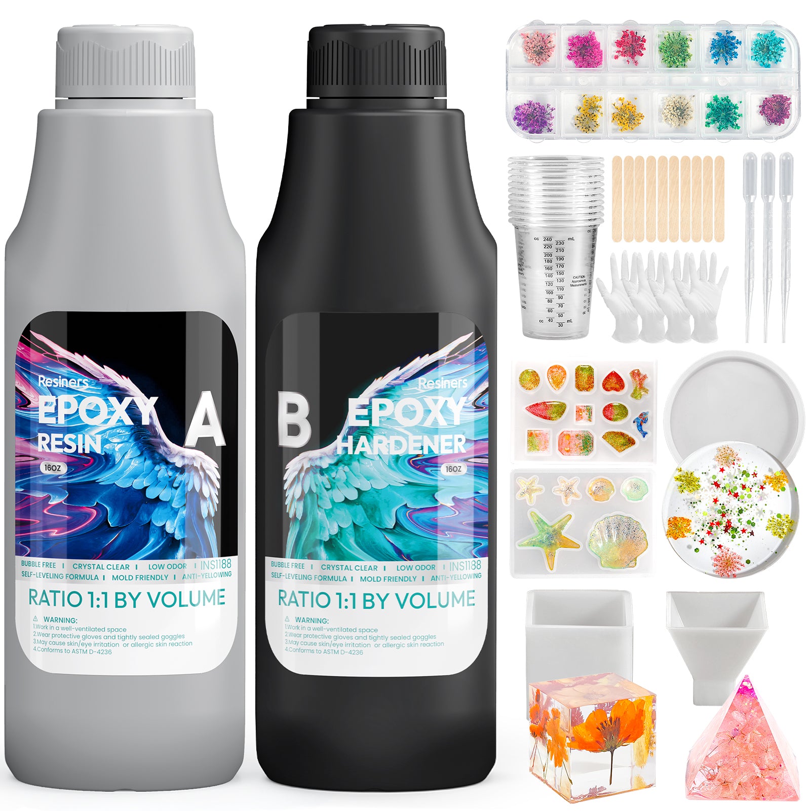 Resiners® 32oz Crystal Clear Epoxy Resin Starter Kit