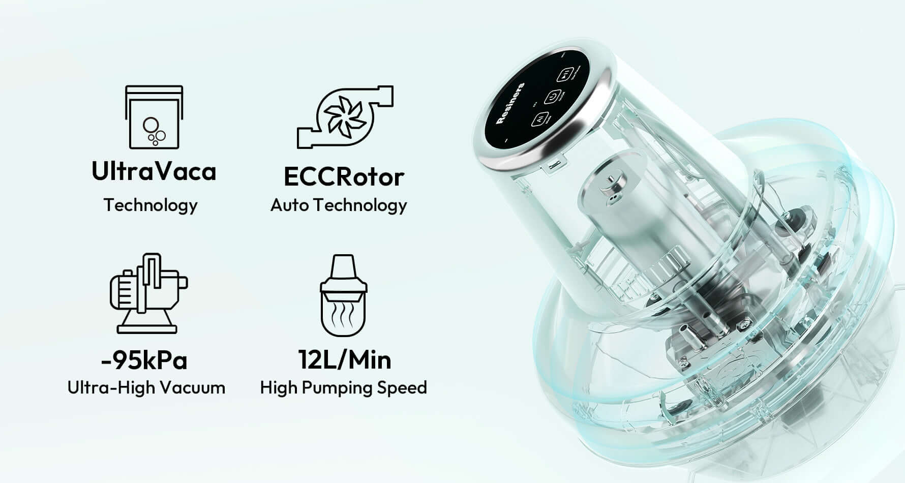 Resiners® エアレス樹脂気泡除去機