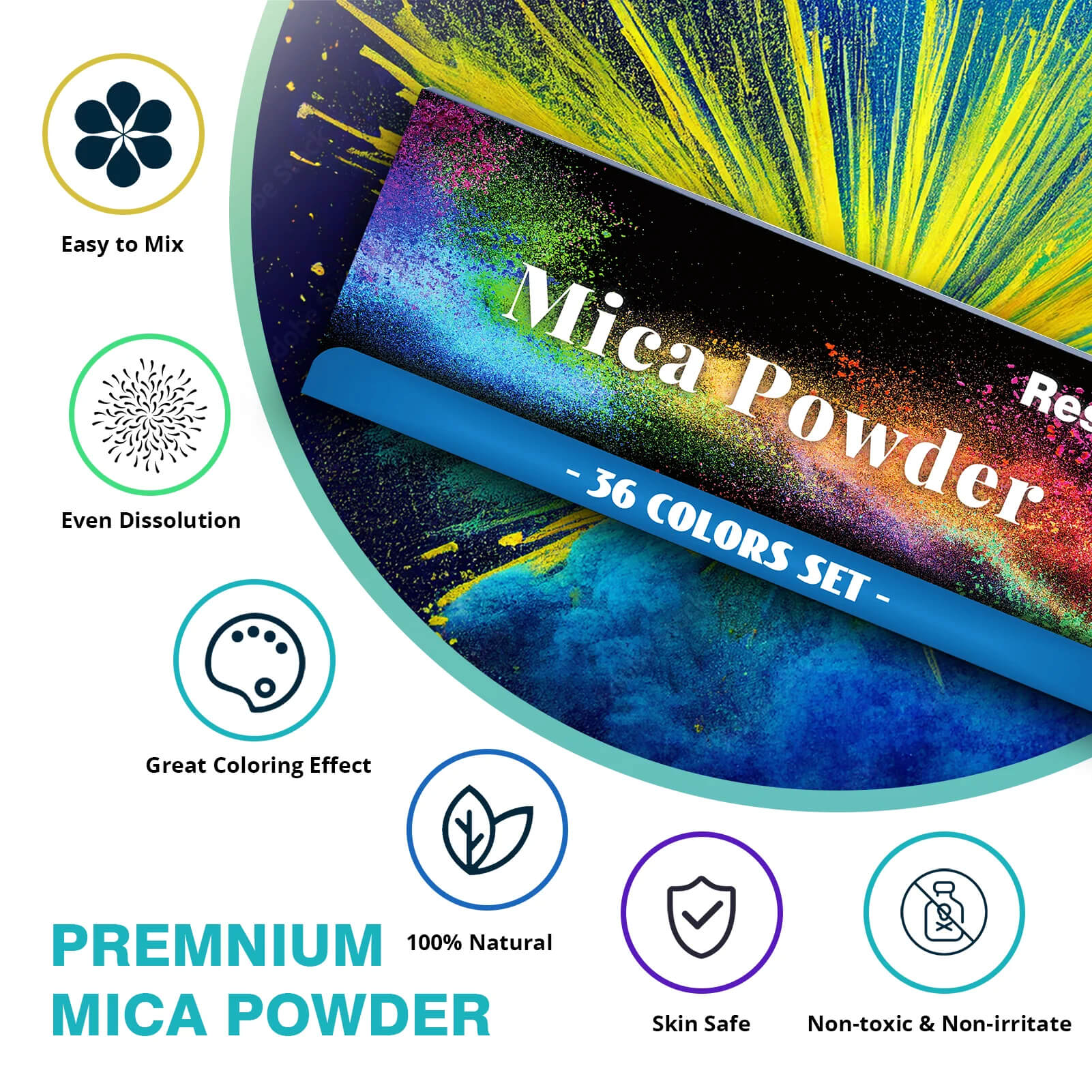 MARBLERS Cosmetic Grade Lip-Safe Mica Powder [MLBB 8 Color Set] 4oz (112g)  | Pearlescent Pigment | Dye | Non-Toxic | Vegan | Cruelty-Free | Lip Gloss