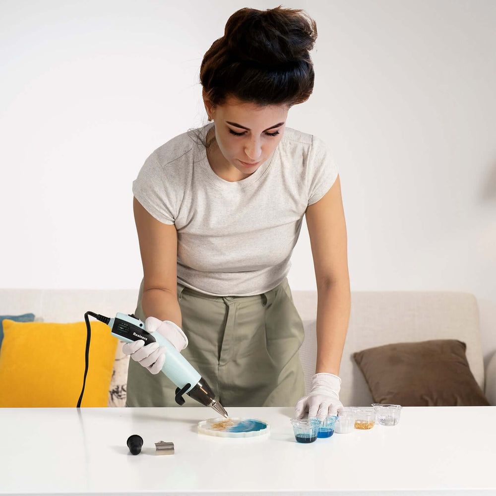 Resiners® Mini Heat Gun for Crafts, 3 Nozzles, Mini Dual Temp Hot Air