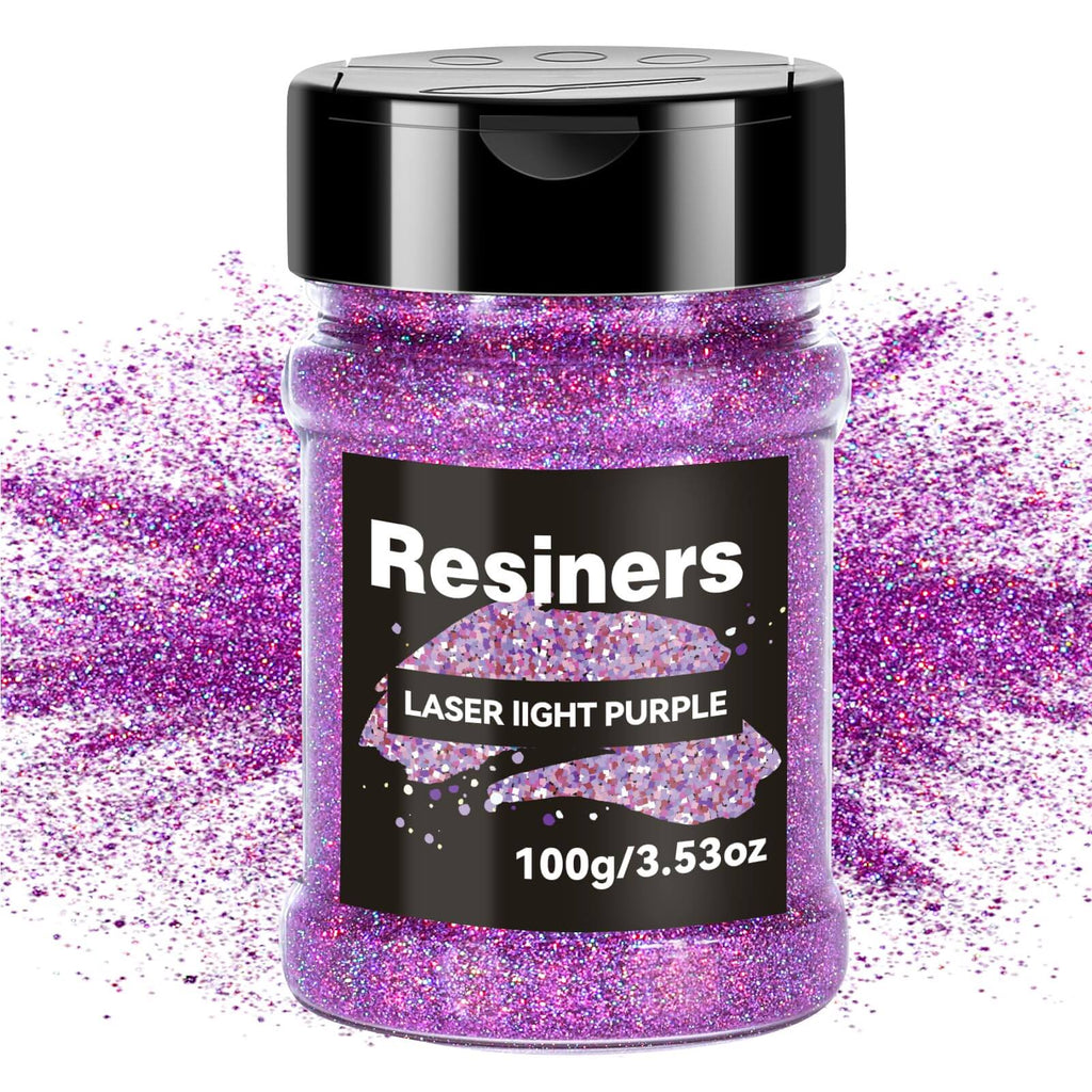 Extra Fine Iridescent Purple Shade Glitter Set, Iridescent Glitter Powder, Holographic Sprinkles