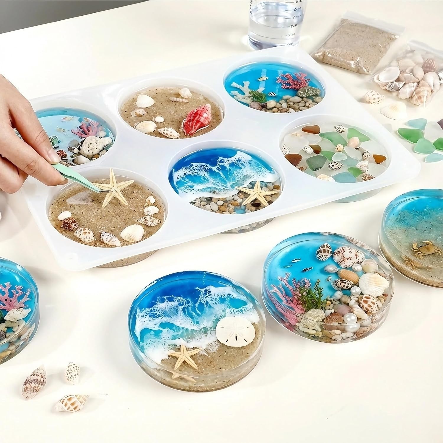 Resiners® 6-Cavity Silicone Coaster Mold Kit