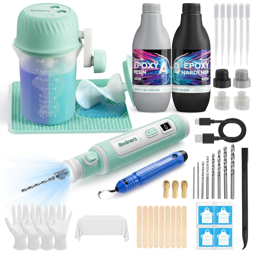 Resiners® Resin Crafting Essentials Bundle – Mixing, Casting & Polishing Kit
